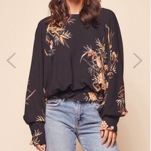 Black open back dressy top